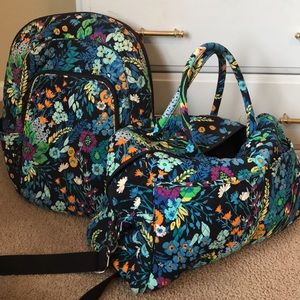 Vera Bradley duffel and backpack set